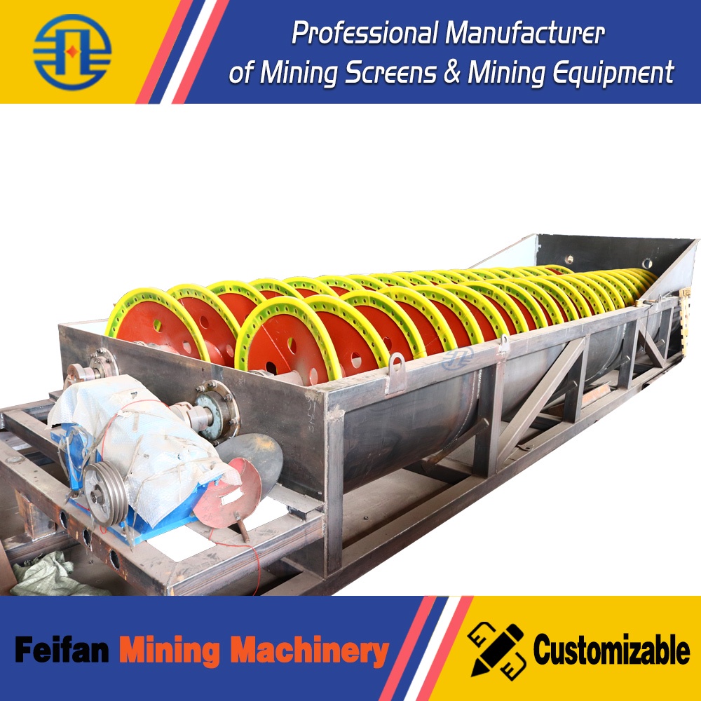 Equipo de doble espiral resistente al desgaste FEIFAN 2FG15 para lavado de feldespato y lavadora de arena espiral para procesamiento mineral continuo  