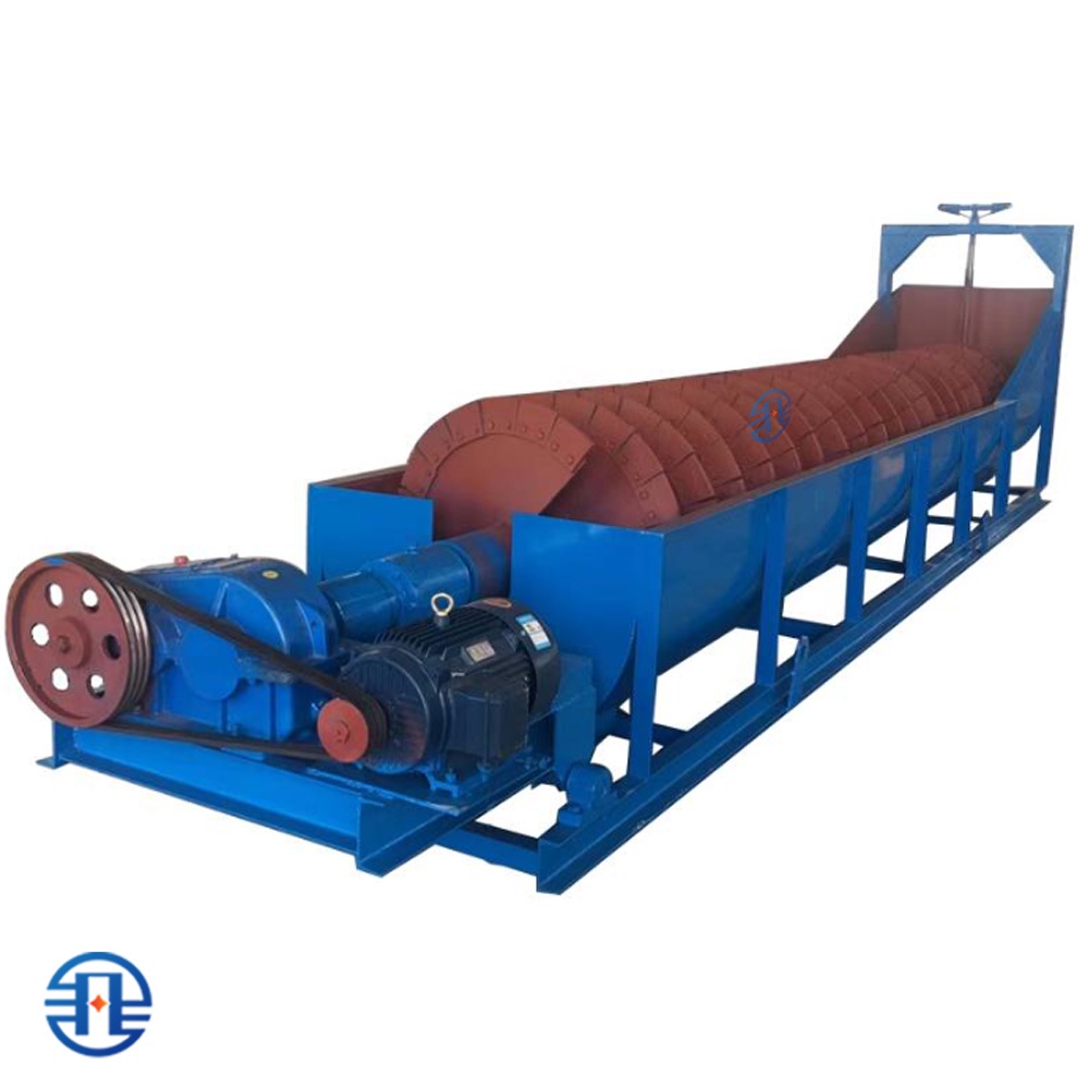 Lavadora de arena espiral OEM para deshidratación de relaves mineros con reciclaje de agua recuperación por rebose y máquina certificada ISO9001 