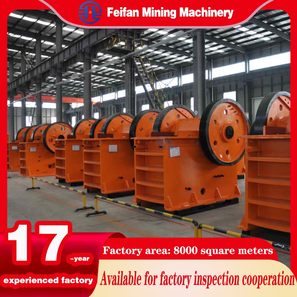 Trituradora de mandíbulas FEIFAN PE600×900 50-120tph para mineral de minería con estructura simple, trituradora aprobada por ISO