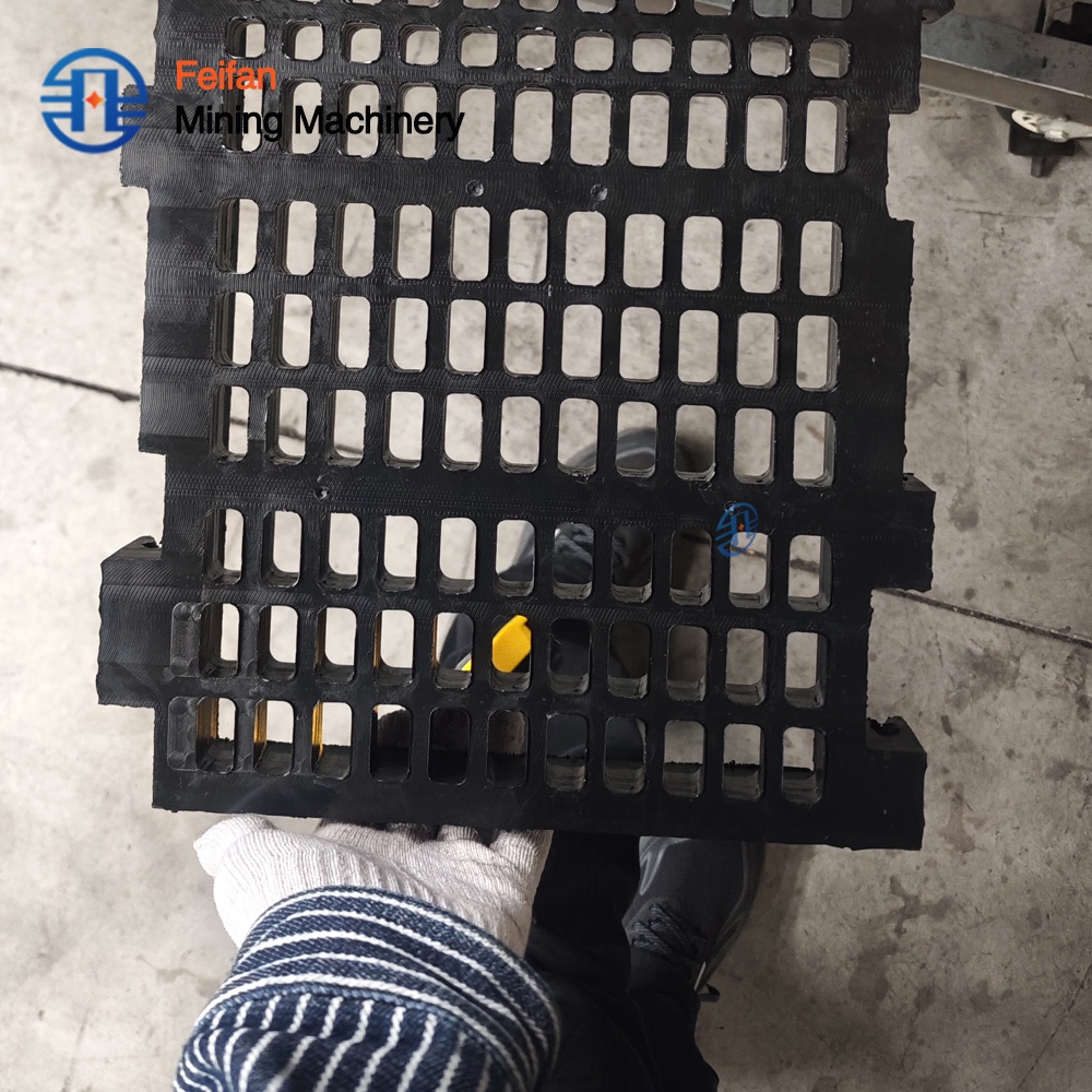 Malla de criba de caucho resistente al desgaste OEM FEIFAN para criba vibratoria en cantera y planta minera