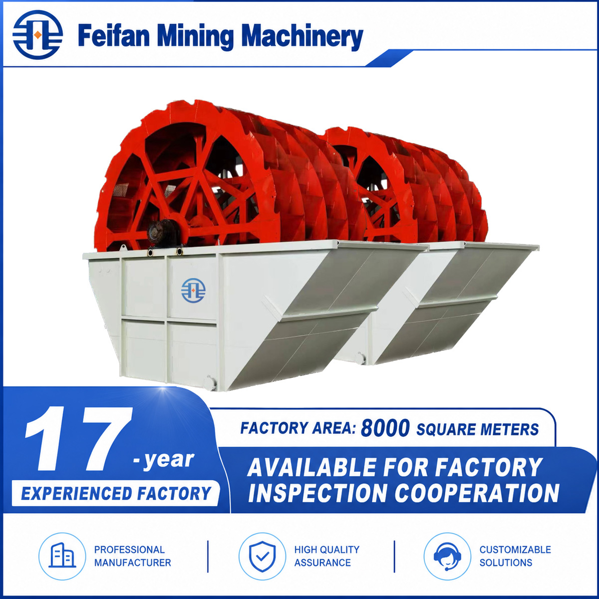 FEIFAN Maquinaria Lavadora de Arena de Alto Ahorro de Agua Para Áreas Mineras con Escasez de Agua Máquina Práctica