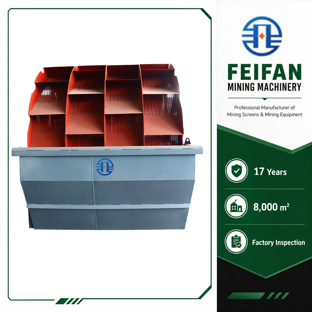 FEIFAN OEM máquina procesadora lavadora de arena de cangilones de rueda de alta eficiencia para producción de áridos de cantera
