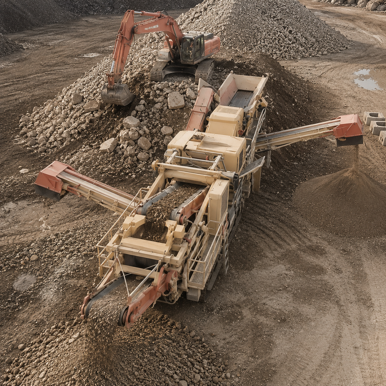 FEIFAN OEM Planta trituradora de piedra de cantera de alta capacidad para producción de agregados de minería, estación de trituración móvil sobre orugas-(1)