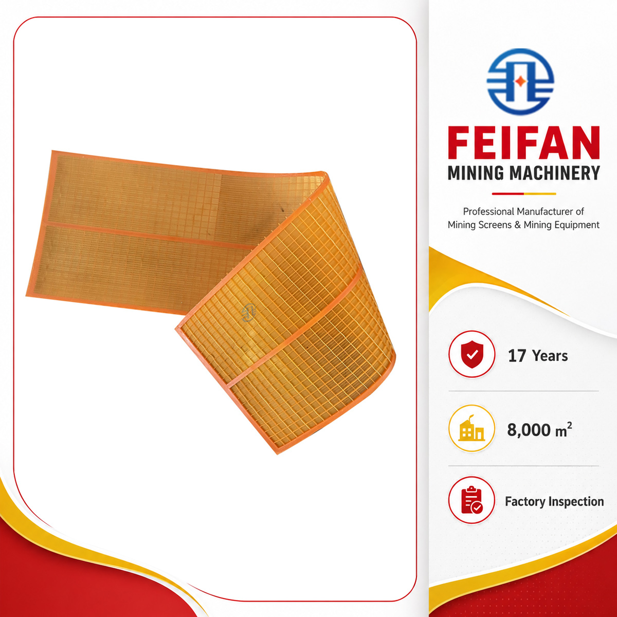 Red de malla de alambre OEM FEIFAN para cantera para criba vibratoria de trituradoras de piedra, arena y grava de minería