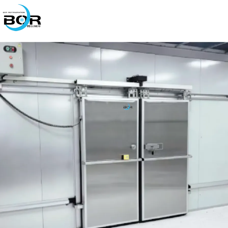 Puerta corredera eléctrica (específicamente para cámaras frigoríficas)