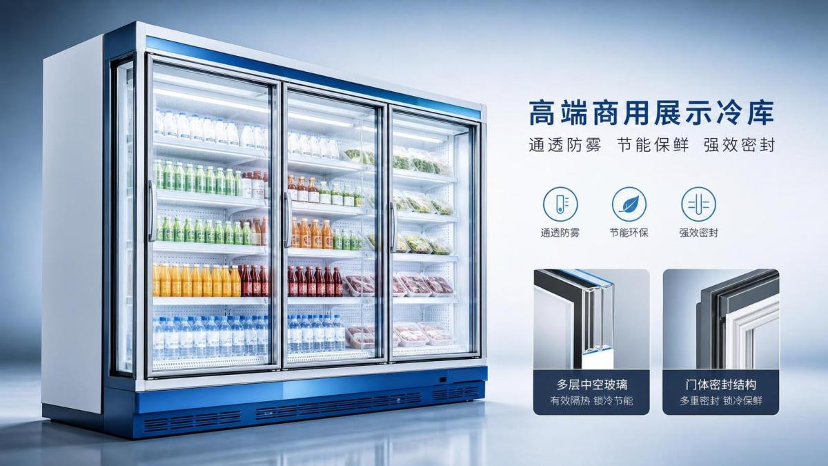 Cómo influye el diseño del vidrio de una cámara frigorífica expositora en la visibilidad de los productos y el consumo de energía