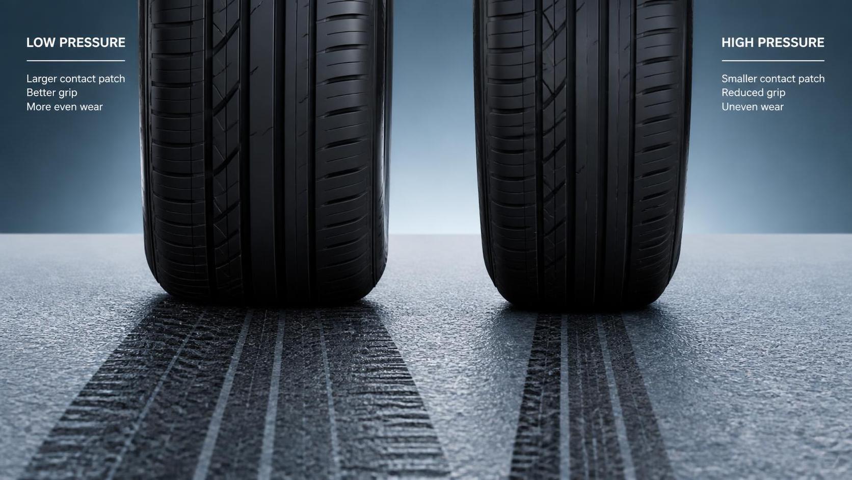 How Tire Pressure Changes the Contact Patch on Car Tires
