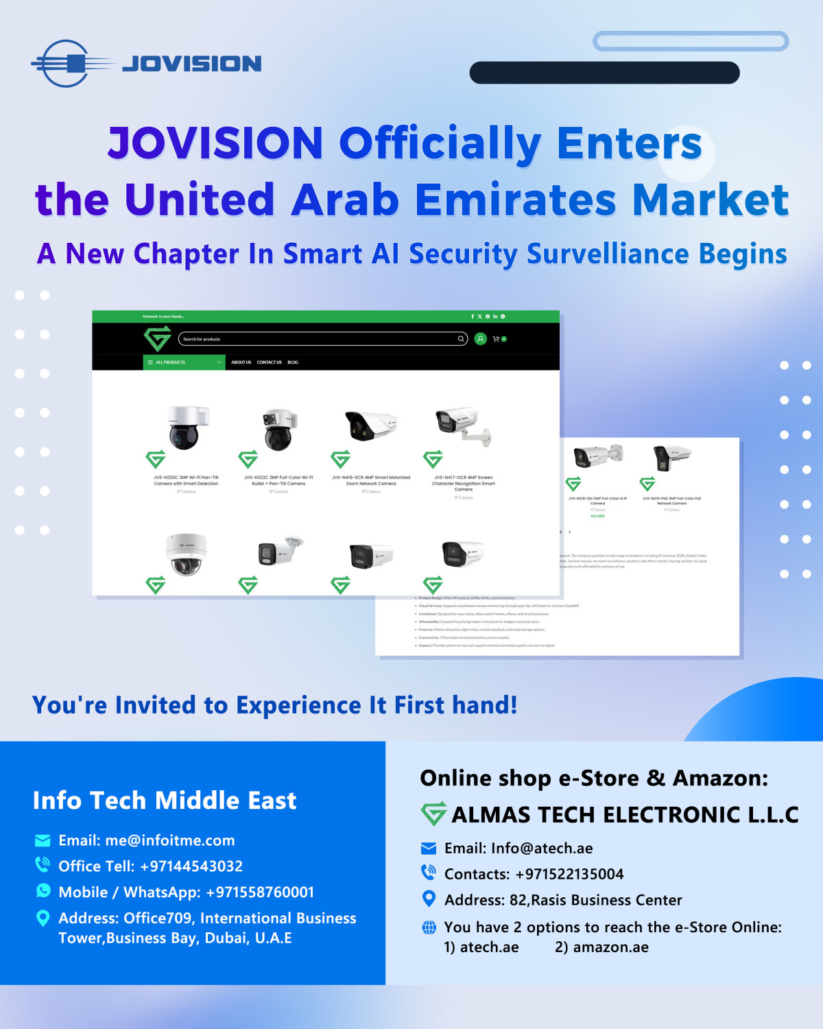 JOVISION официально выходит на рынок ОАЭ, открывая новую эру умной безопасности