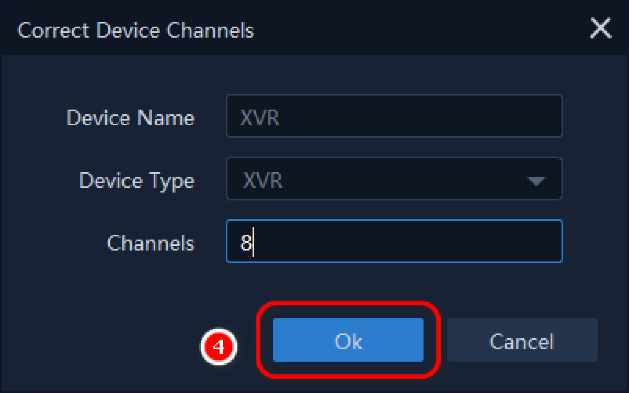 XVR отображается как IPC и в VMS-6100 только один канал. Как это решить?
