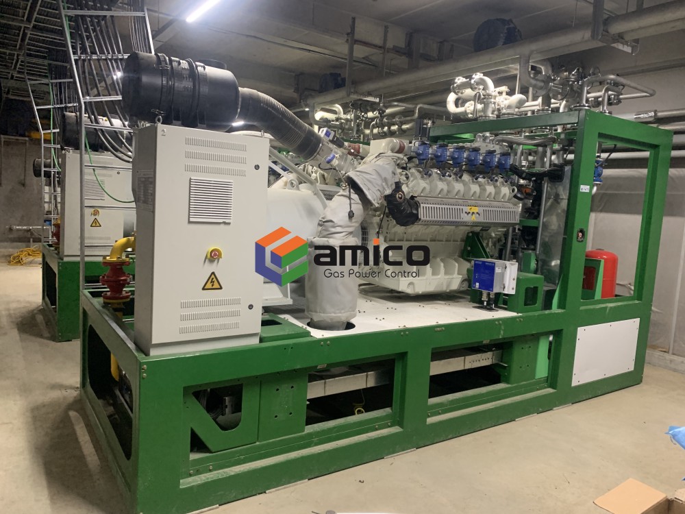 Grupo electrógeno de biogás AMICO para granja en Corea