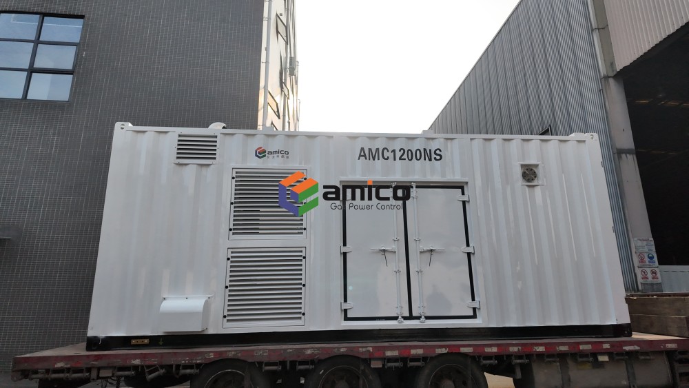 Grupo electrógeno de gas en contenedor de 1200 kW