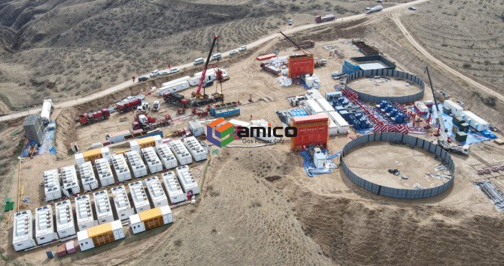 Grupo electrógeno de gas AMICO para operaciones de fracturación hidráulica en China