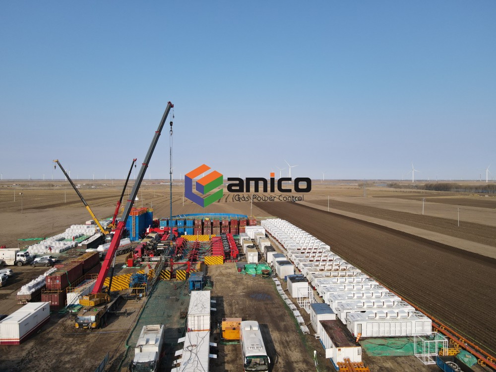Grupo electrógeno de gas AMICO para operaciones de fracturación hidráulica en China-(1)