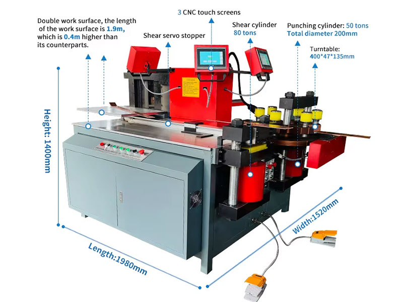DXJ-80CN PRO CNC Busbar Processing Machine