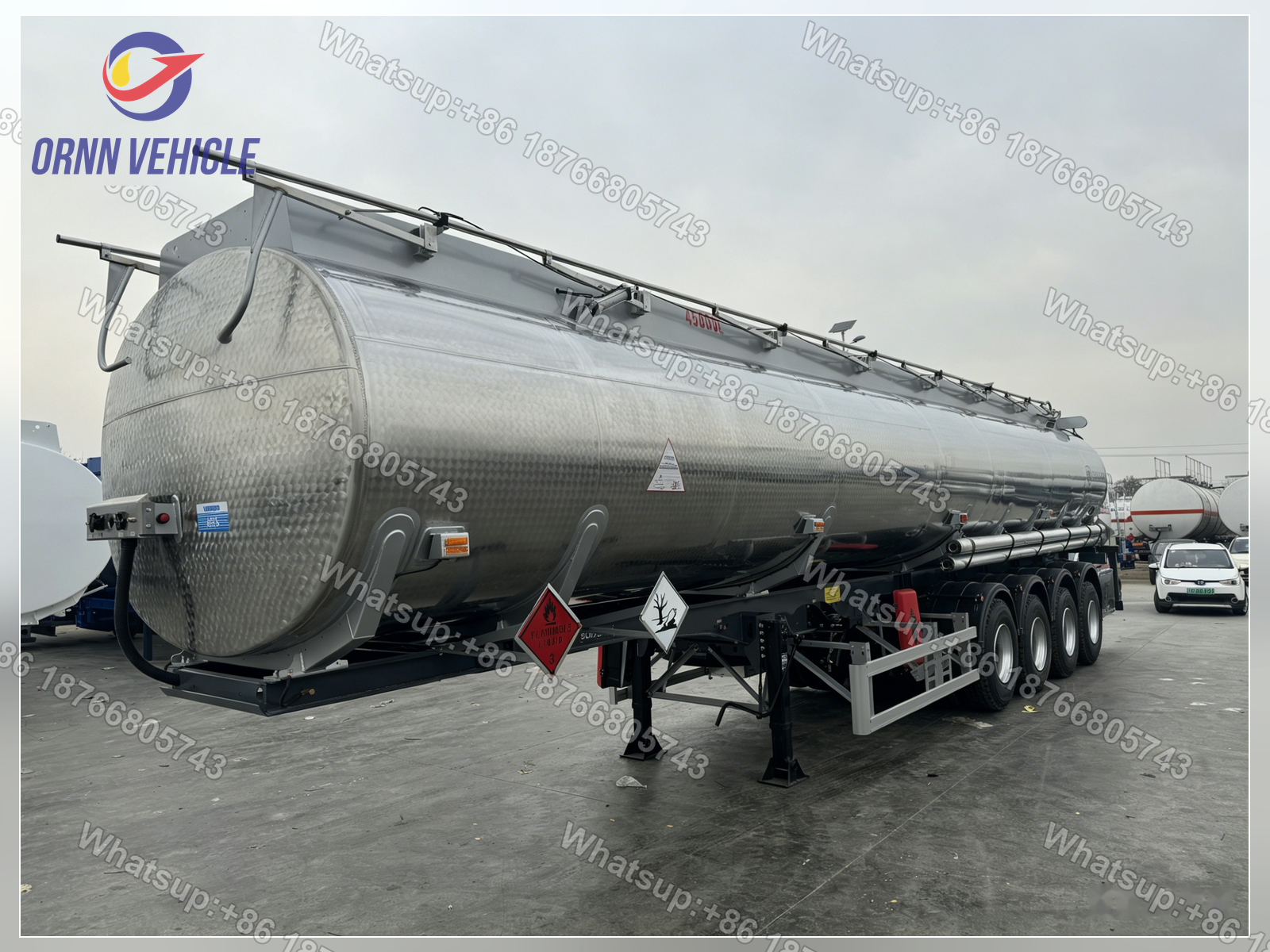 Односекционная автоцистерна из нержавеющей стали для нефтепродуктов, 45 м³
