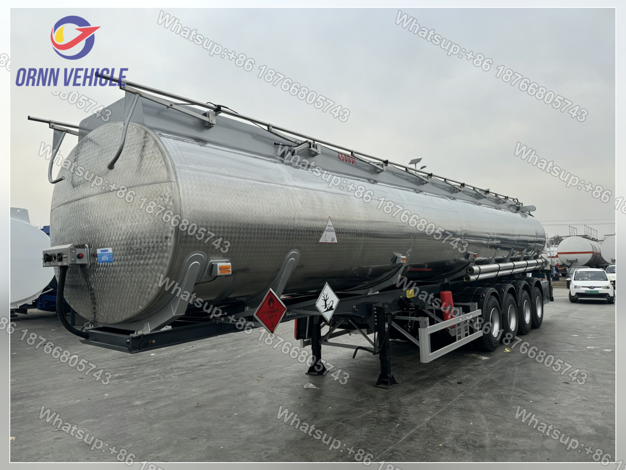 Односекционная автоцистерна из нержавеющей стали для нефтепродуктов, 45 м³ Односекционная автоцистерна из нержавеющей стали для нефтепродуктов, 45 м³
