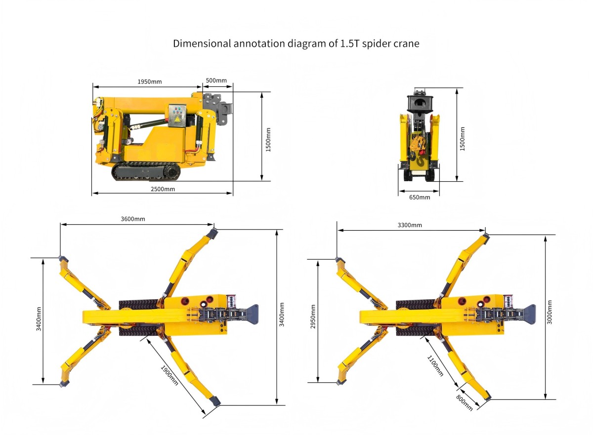 1.5T-Crawler Spider Crane