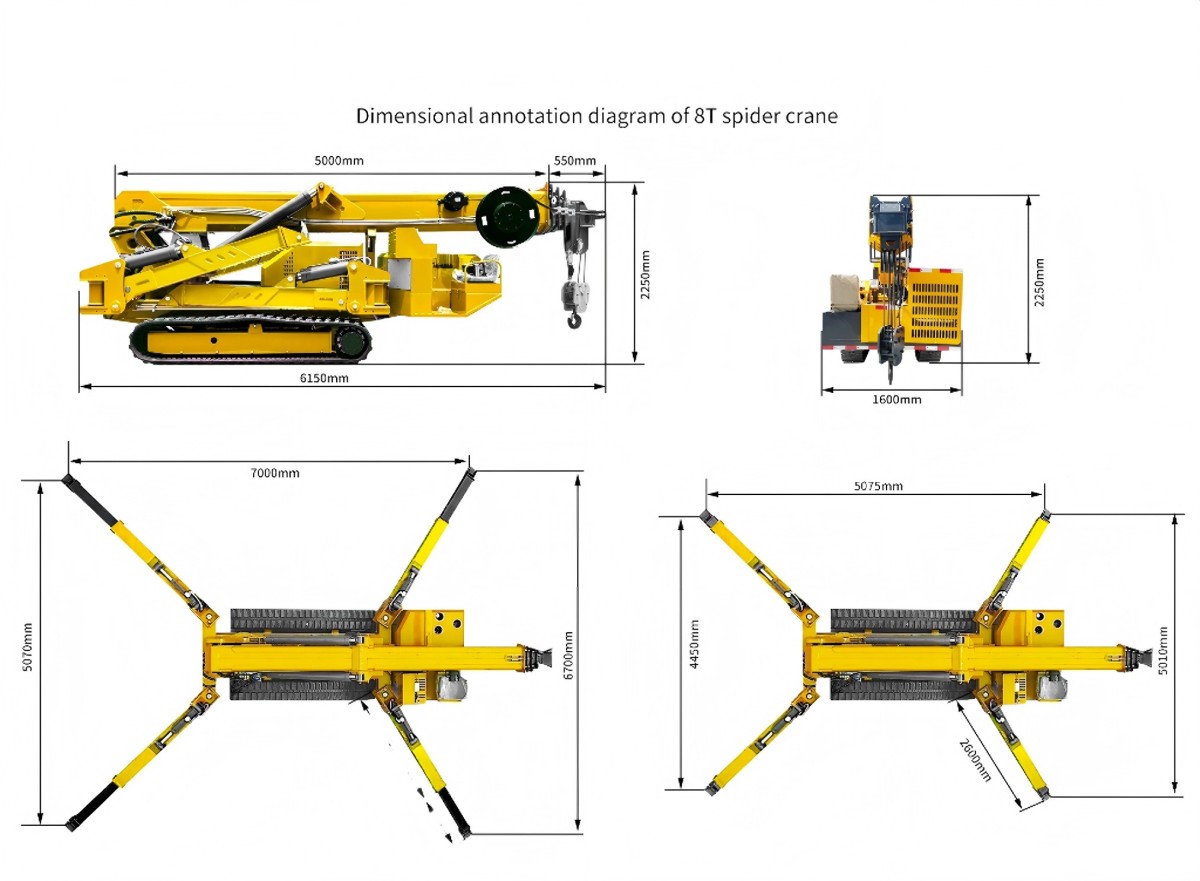 8T-Crawler Spider Crane 8T-Crawler Spider Crane