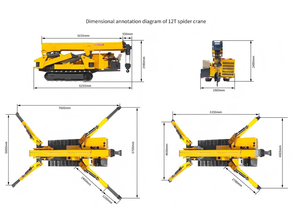 12T-Crawler Spider Crane