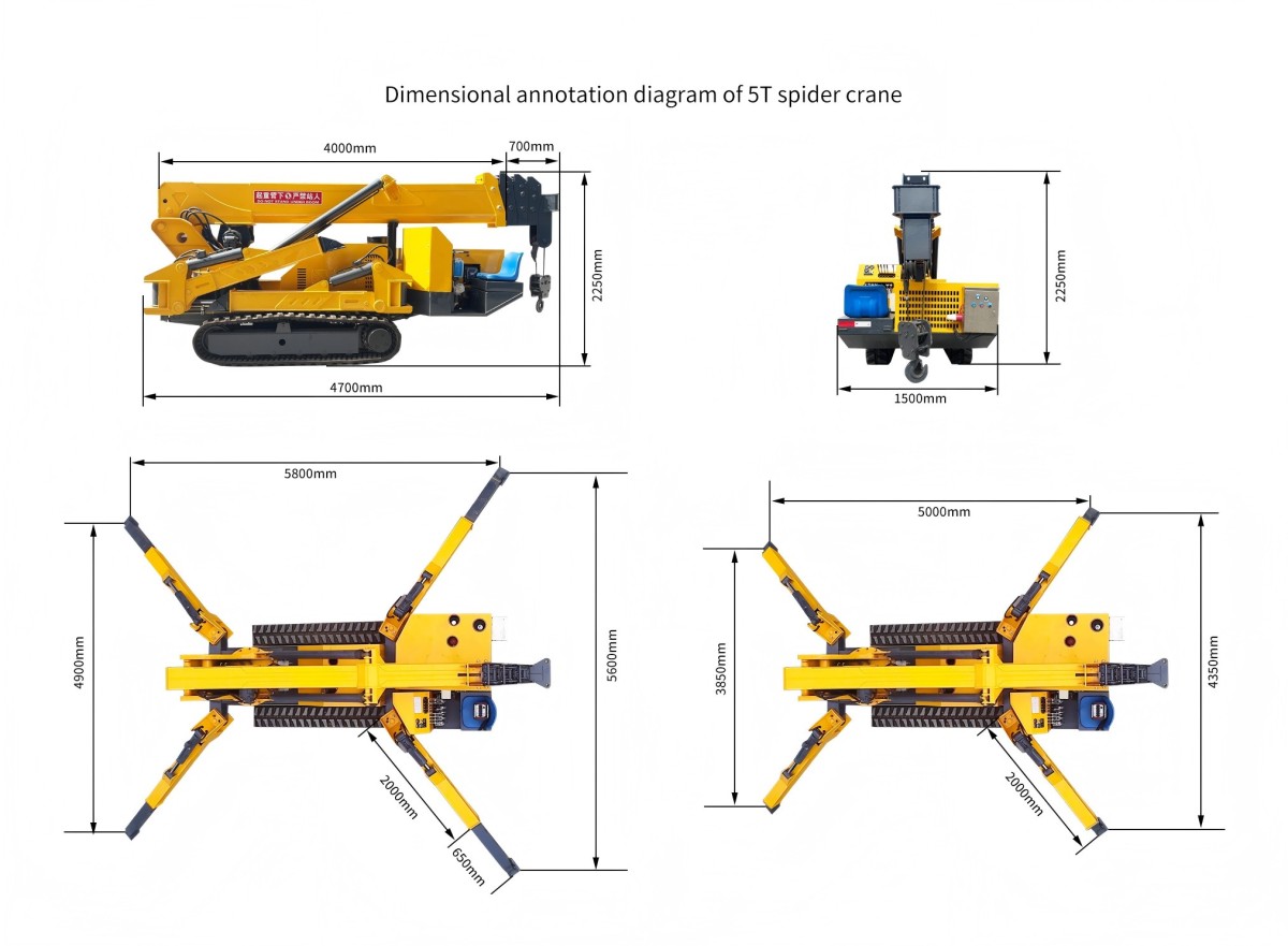 5T-Crawler Spider Crane