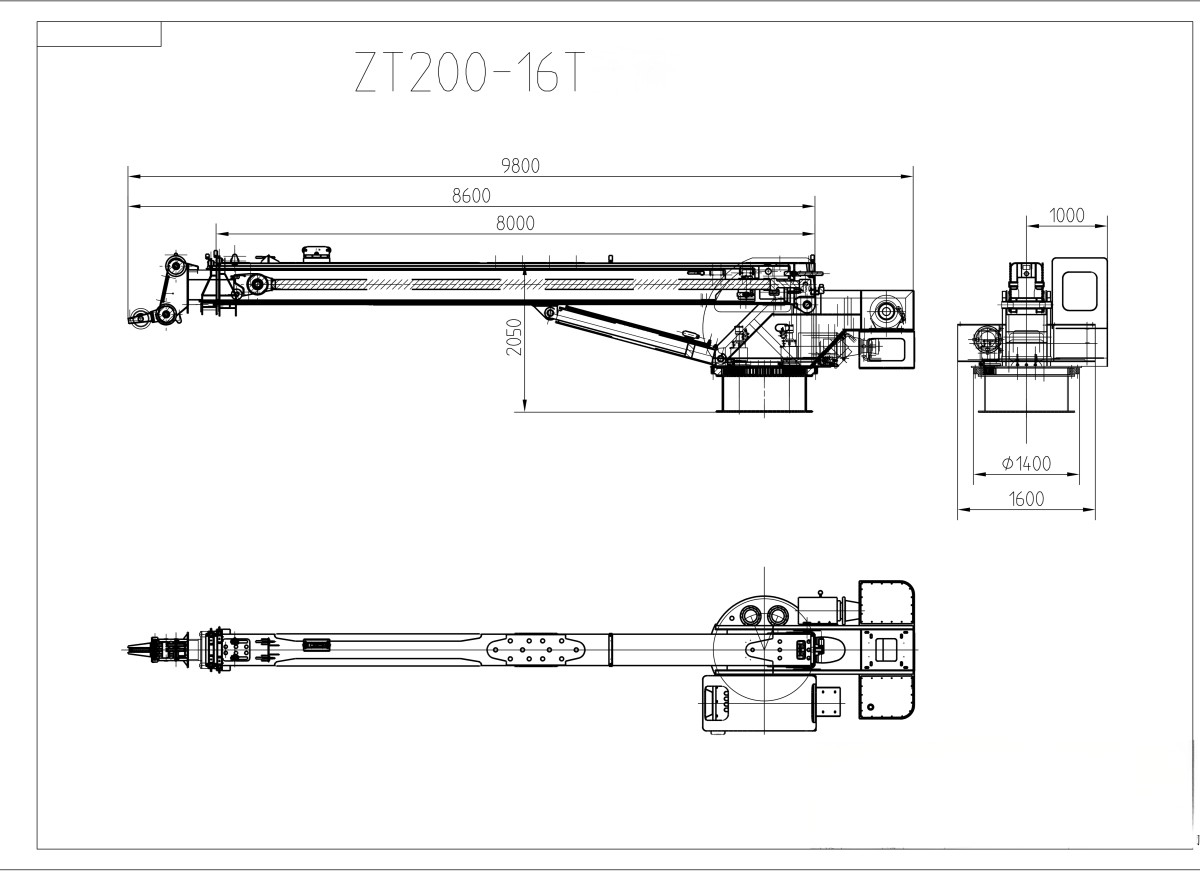 ZT200-16T Crane layout plan ZT200-16T Crane layout plan
