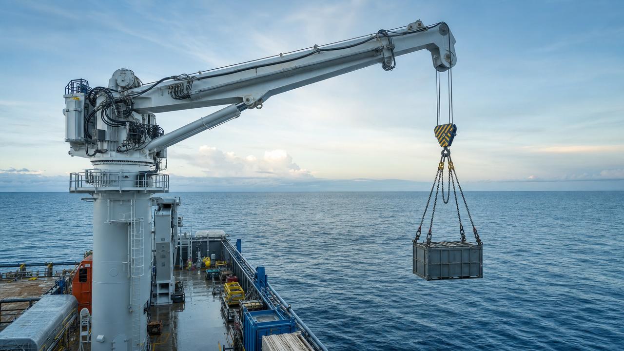 Guía para la selección de grúas offshore: SWL, alcance, estado de la mar y ciclo de trabajo