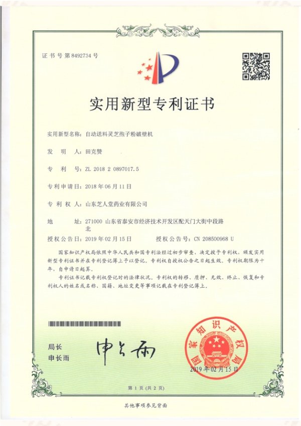 自动送料灵芝孢子粉破壁机