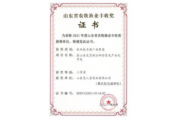 山东省农牧渔业丰收奖