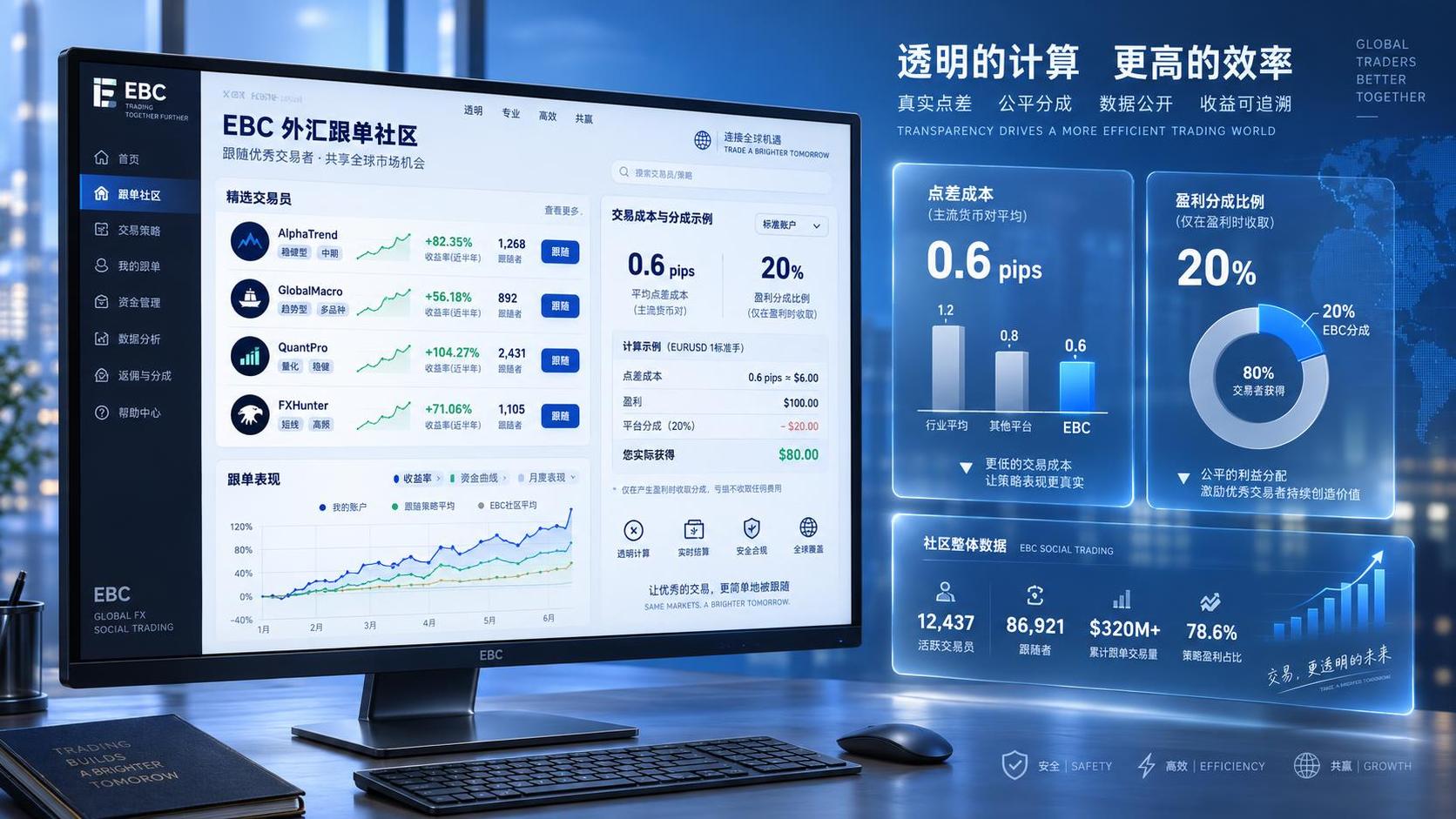 EBC外汇跟单社区跟单手续费怎么计算