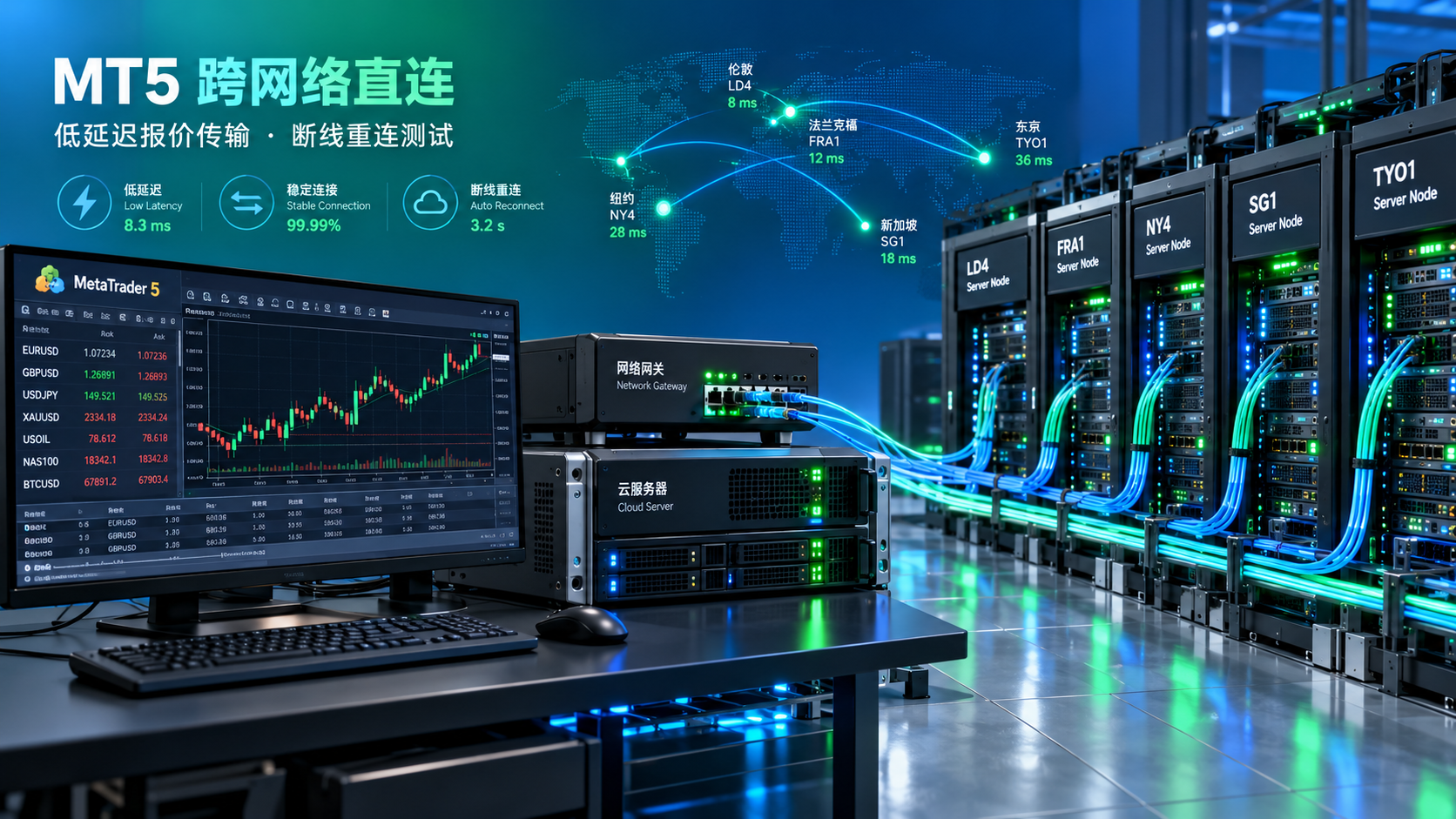 如何确认EBC MT5是否可使用跨线直连
