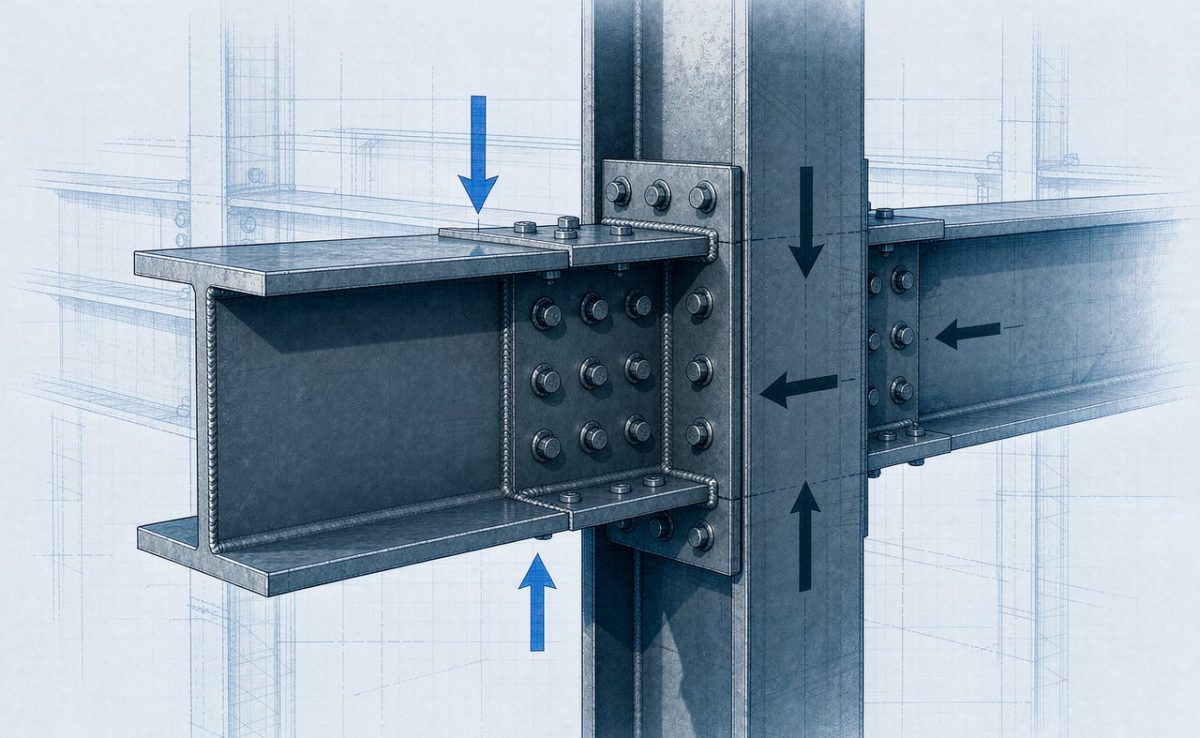 05 Beam-to-column bolted end-plate connection under combined loads