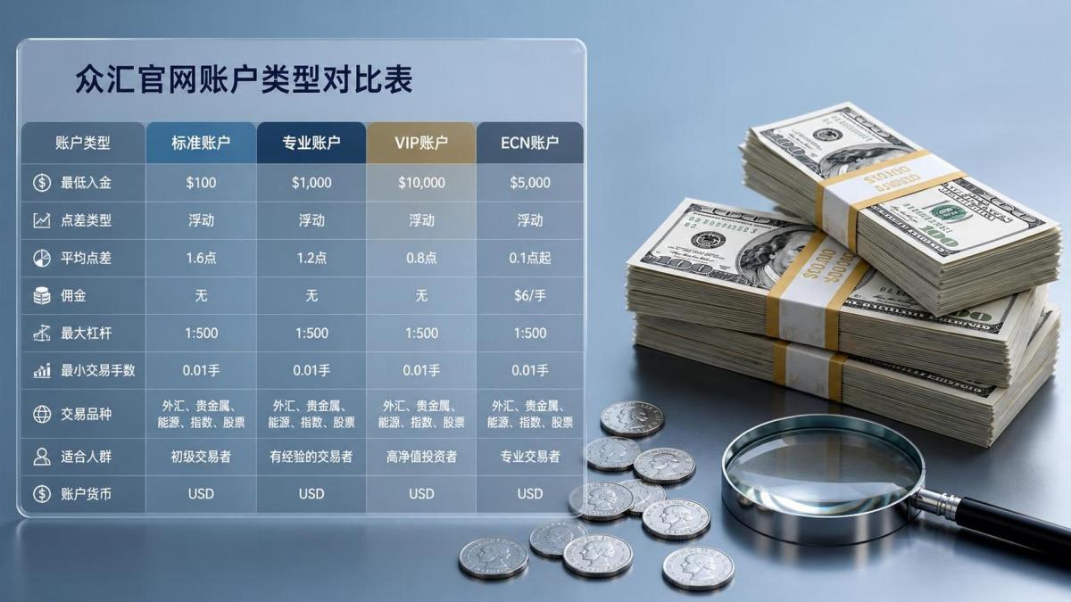 众汇官网开户的不同账户类型该怎么选? 众汇官网开户的不同账户类型该怎么选?