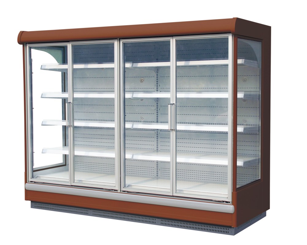 Refrigerador con puerta de vidrio vertical