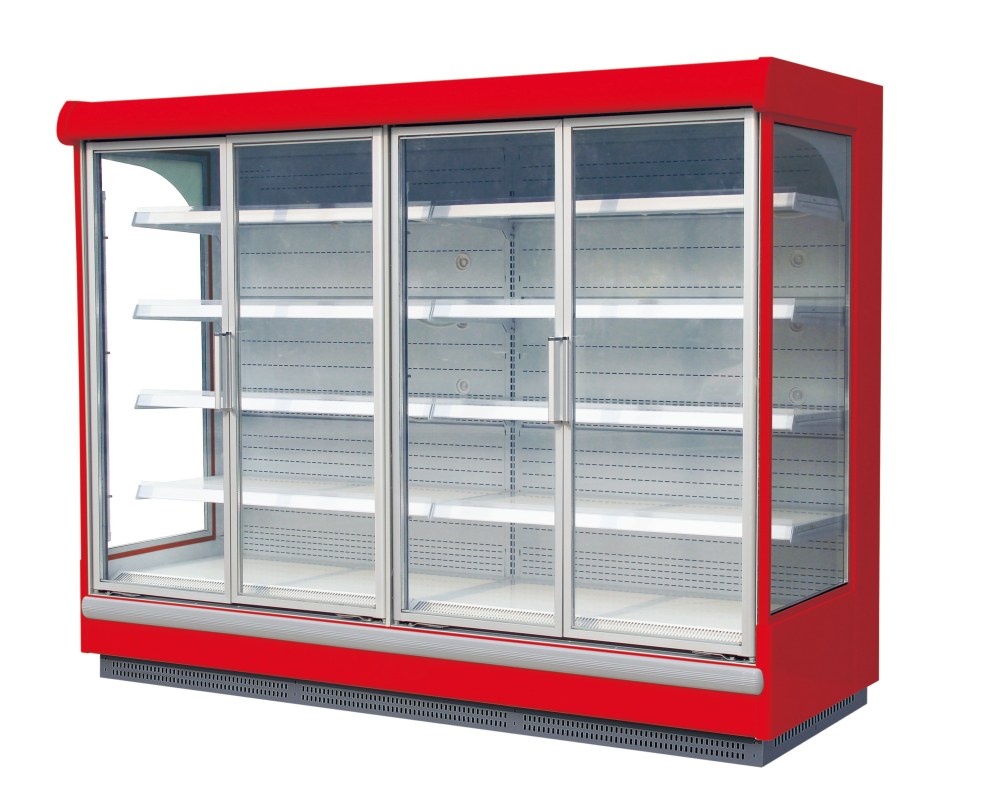 Refrigerador con puerta de vidrio vertical
