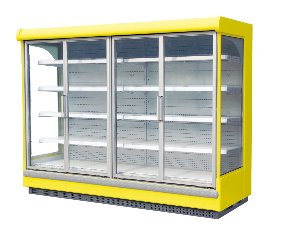 Refrigerador con puerta de vidrio vertical