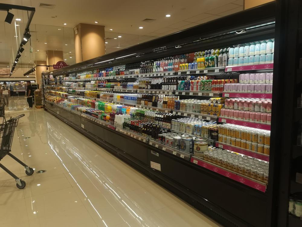 Vitrina refrigerada vertical abierta de varios niveles