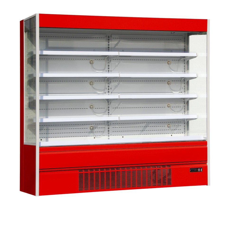 Vitrina refrigerada vertical abierta de varios niveles