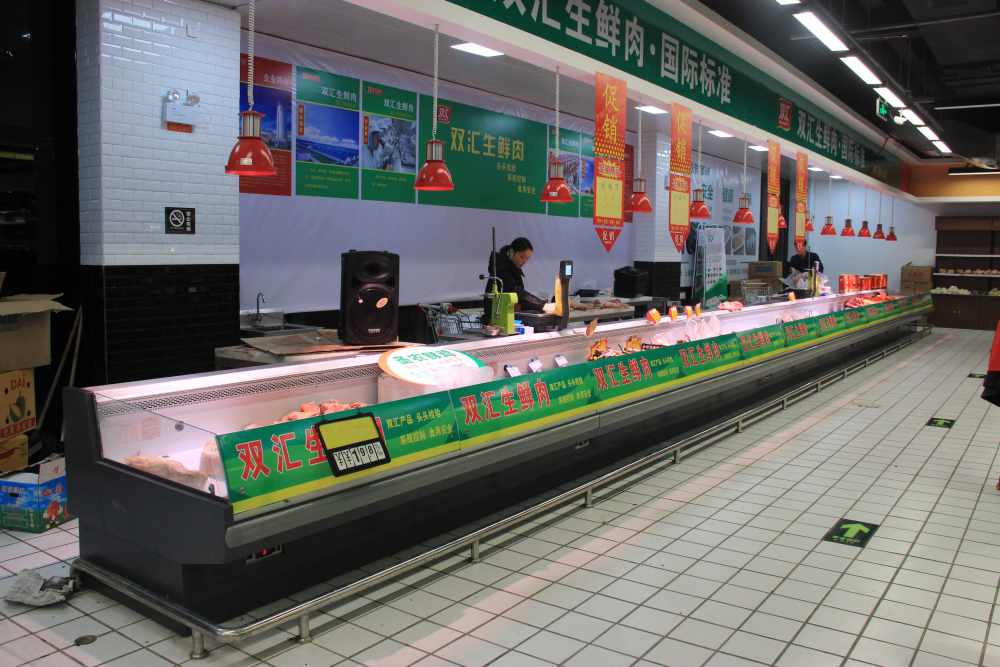 Vitrina abierta para carne