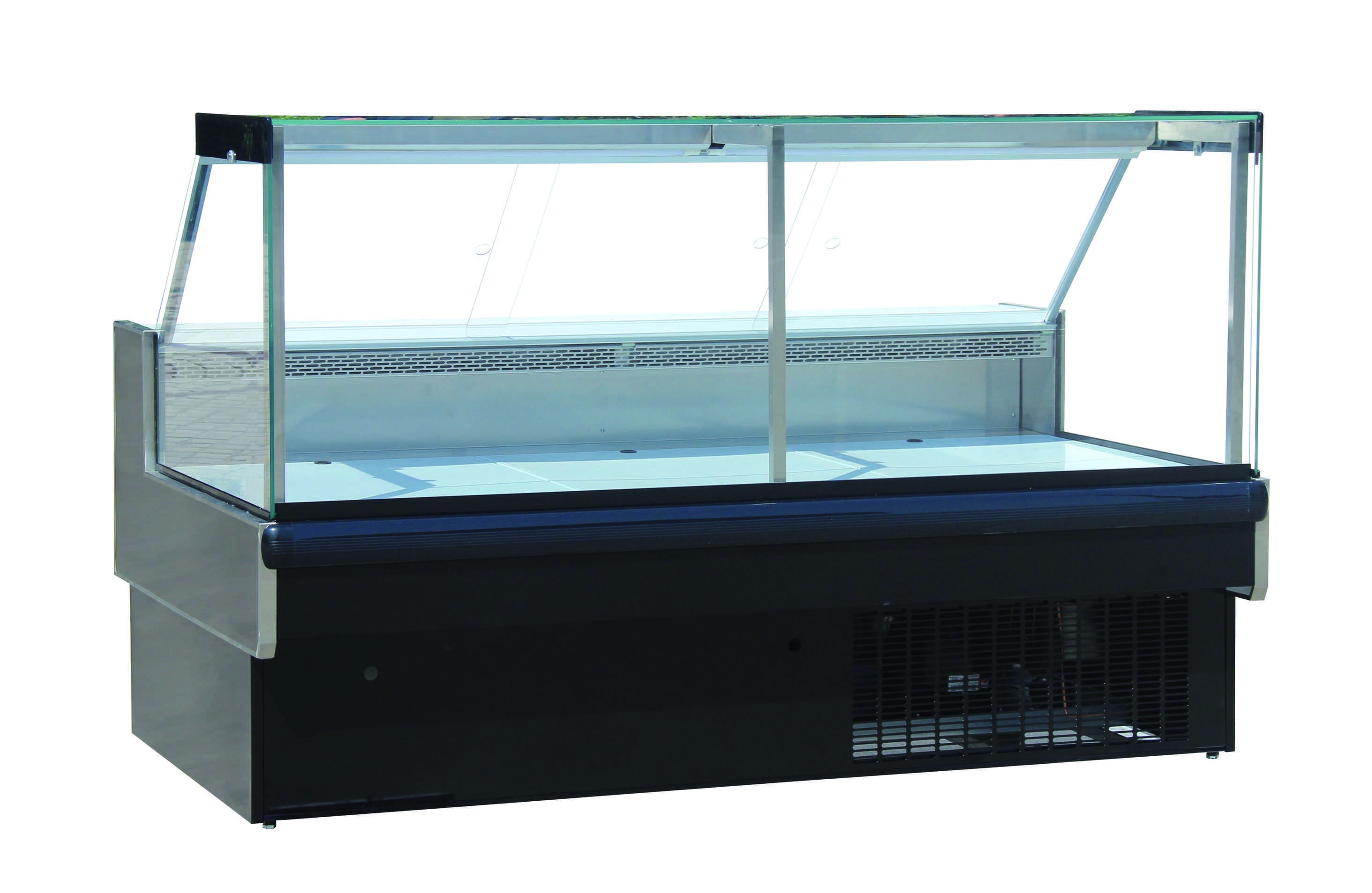 Mostrador de servicio con vidrio recto