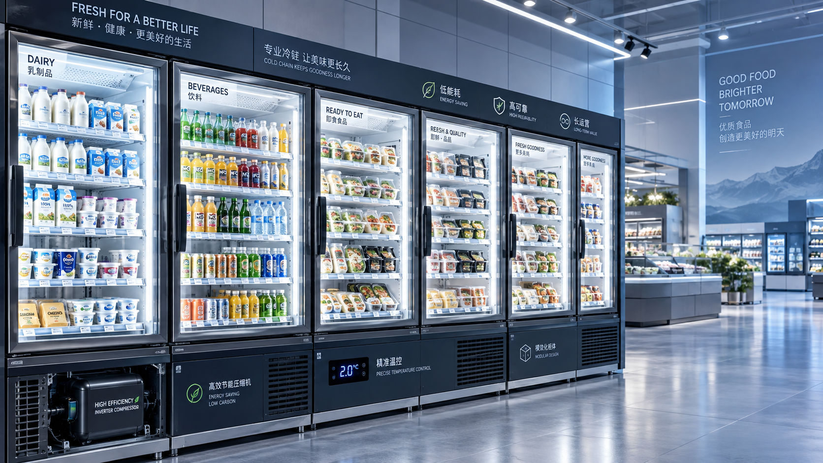 ¿Qué determina el costo total de las vitrinas refrigeradas comerciales?