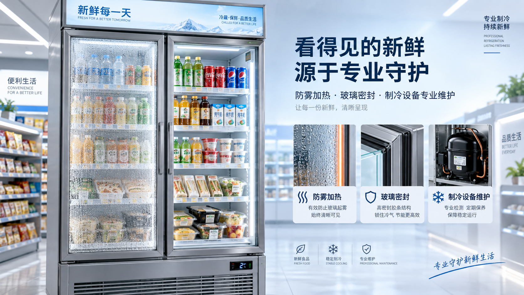 Por qué se empañan los refrigeradores verticales con puertas de vidrio y cómo pueden repararlos los equipos de servicio