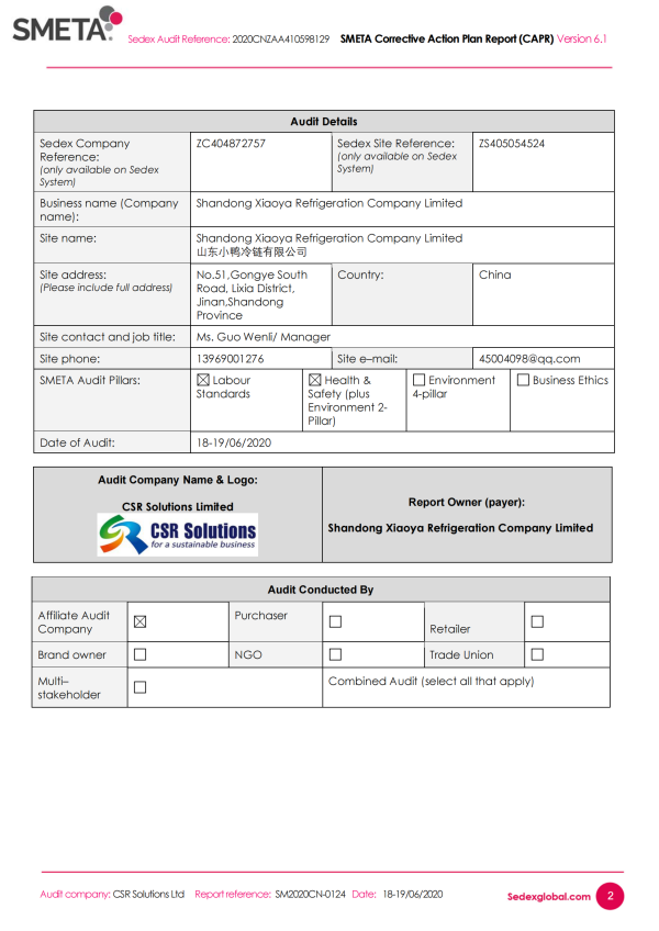 1.2020ENZAA410598129capr_SM2020CN-0124 Shandong XiaoyaRefrigeration Company Limited-2P-FINAL_02