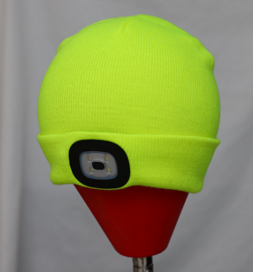 LED light cuffed knit hat