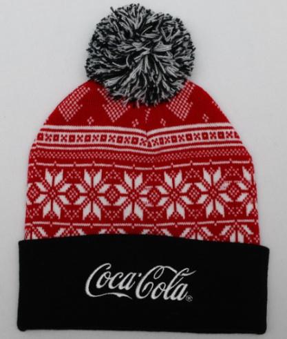 Embroidered cuffed knit hat