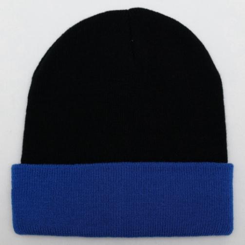 Color-block cuffed knit hat