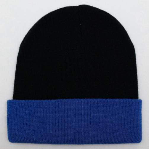 Color-block cuffed knit hat