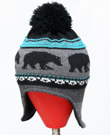 Earflap knit hat