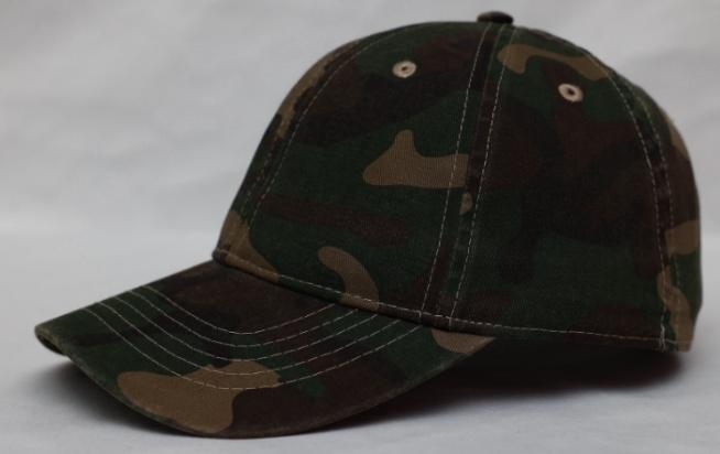 6-panel camouflage cap