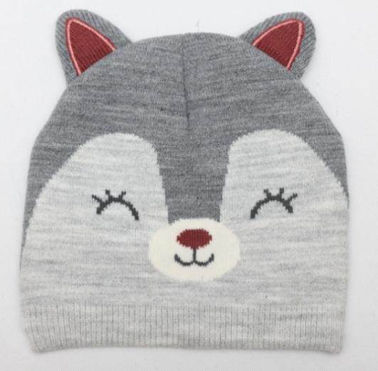 Children's animal-themed knit hat