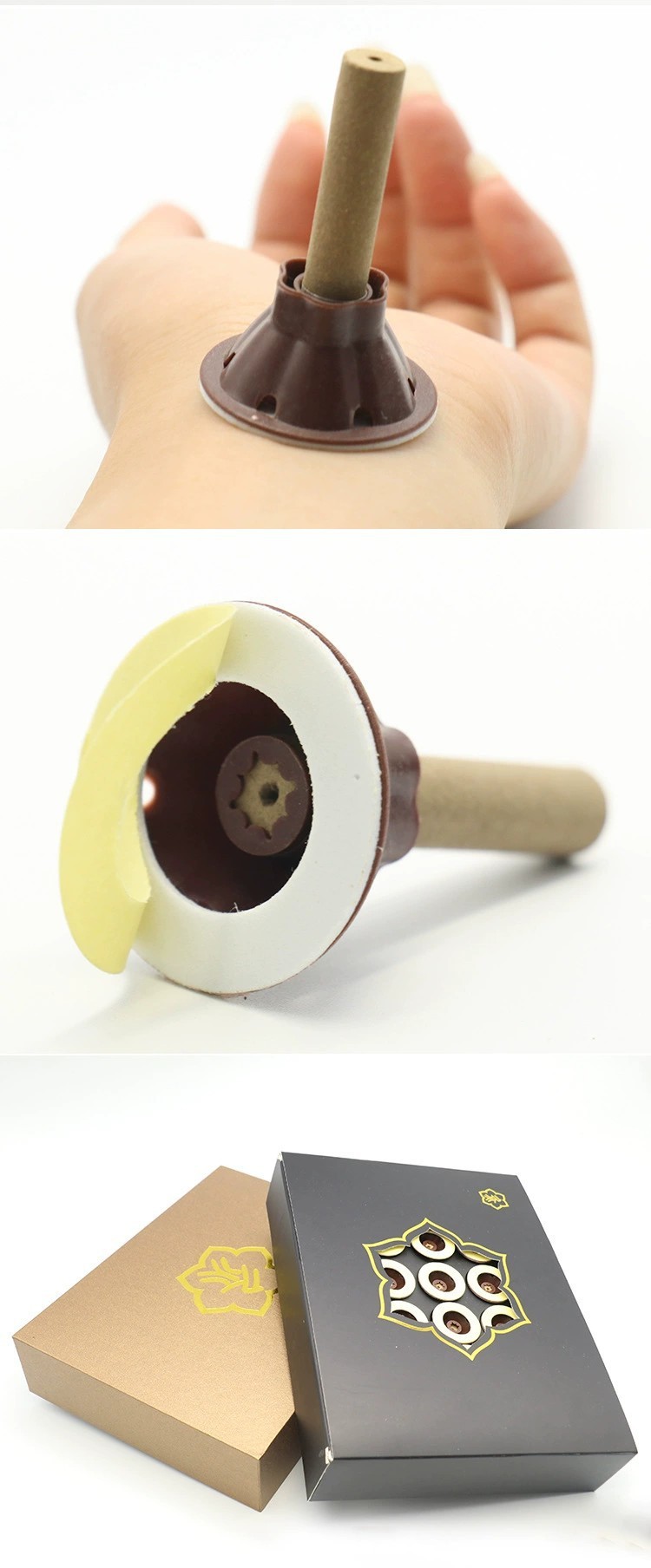 New Arrivals Mini Moxa Paster Moxibustion Stick TCM Acupuncture Therapy 60 Pcs